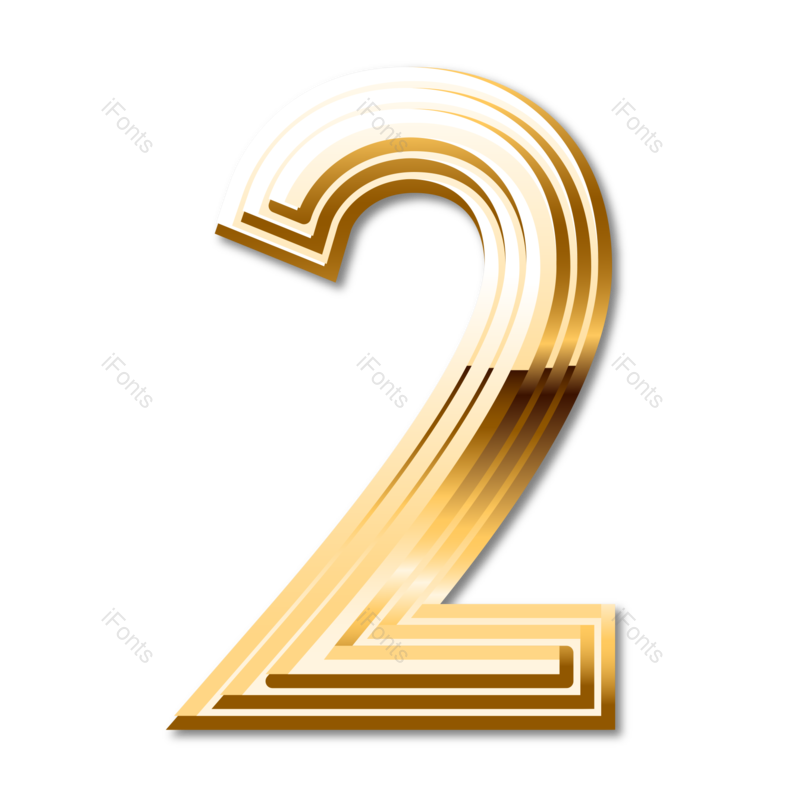 艺术字图片,立体元素,数字PNG,金色免抠素材